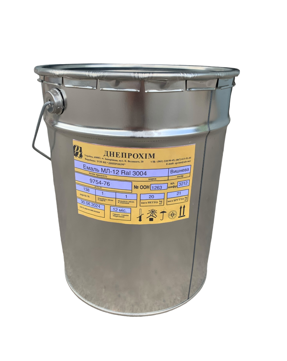 Емаль МЛ-12 Дніпрохім вишневий